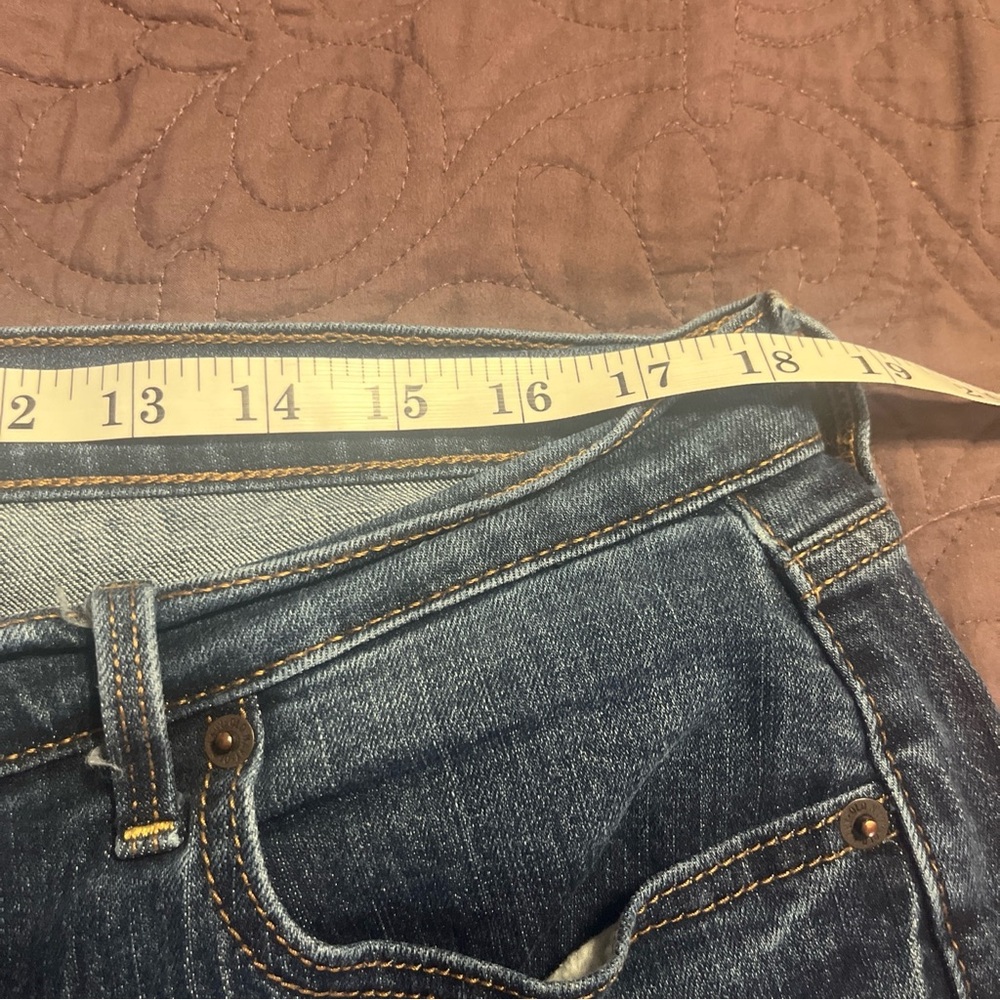 Old Navy Women's Size 14 Blue Curvy Skinny Mid Rise med Distressed Stretch Jean - Picture 5 of 6